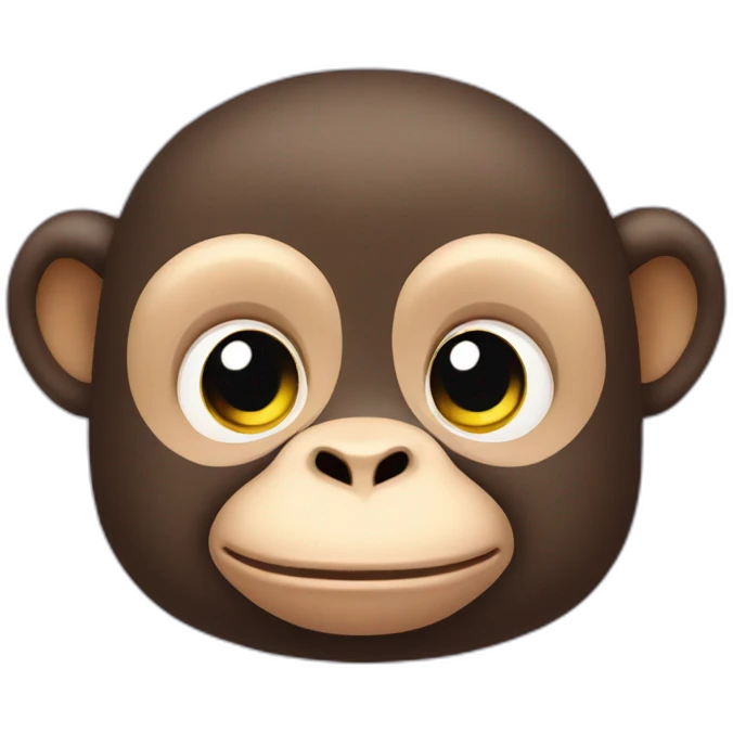 Cute plush fat chimp full emoji