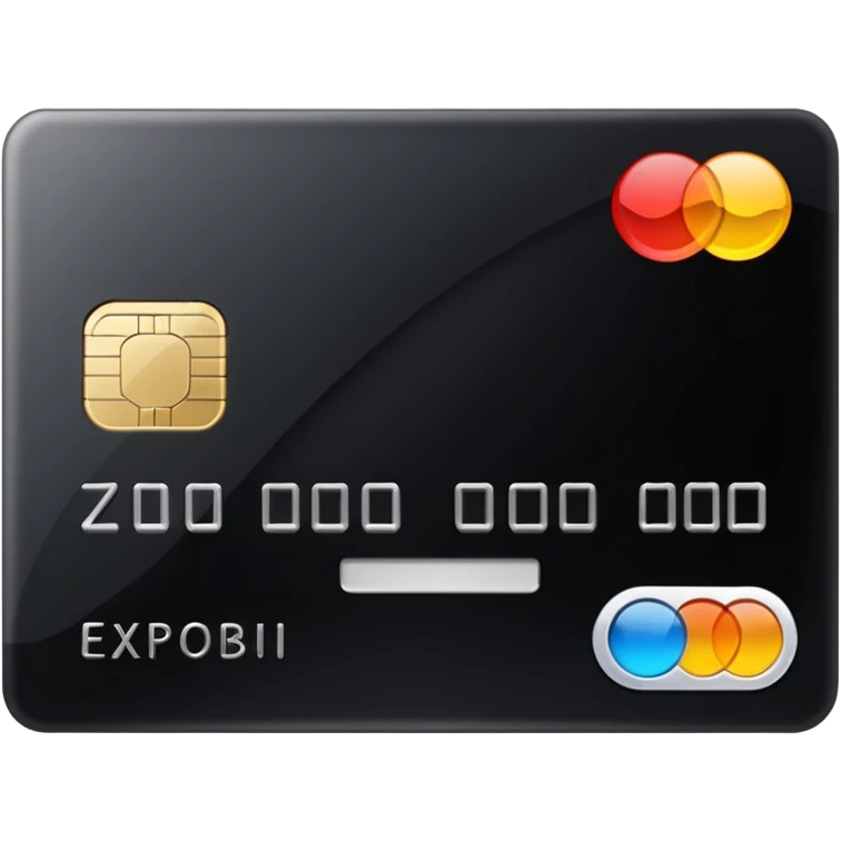 black credit card, no text, no numbers emoji