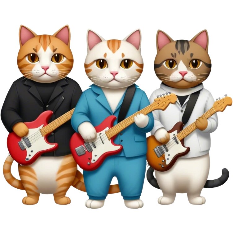 cats dressed as the band the deftones emoji