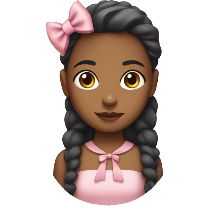 girl with bow emoji