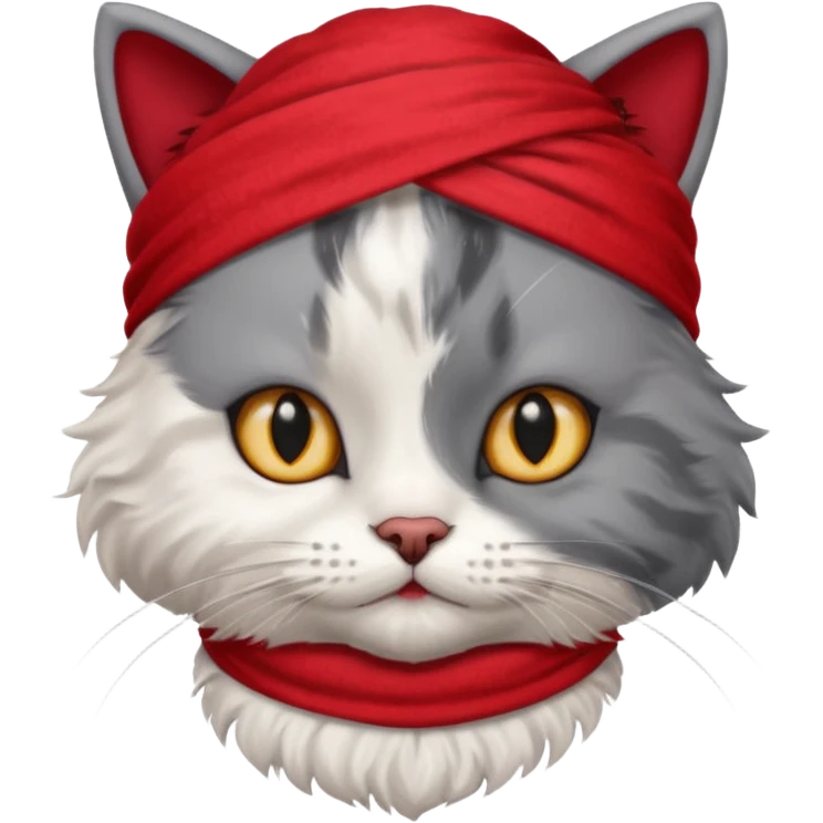 cat with wearing red bandana emoji