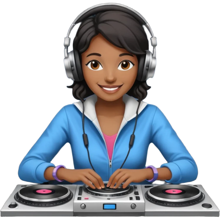 Black women as a DJ emoji