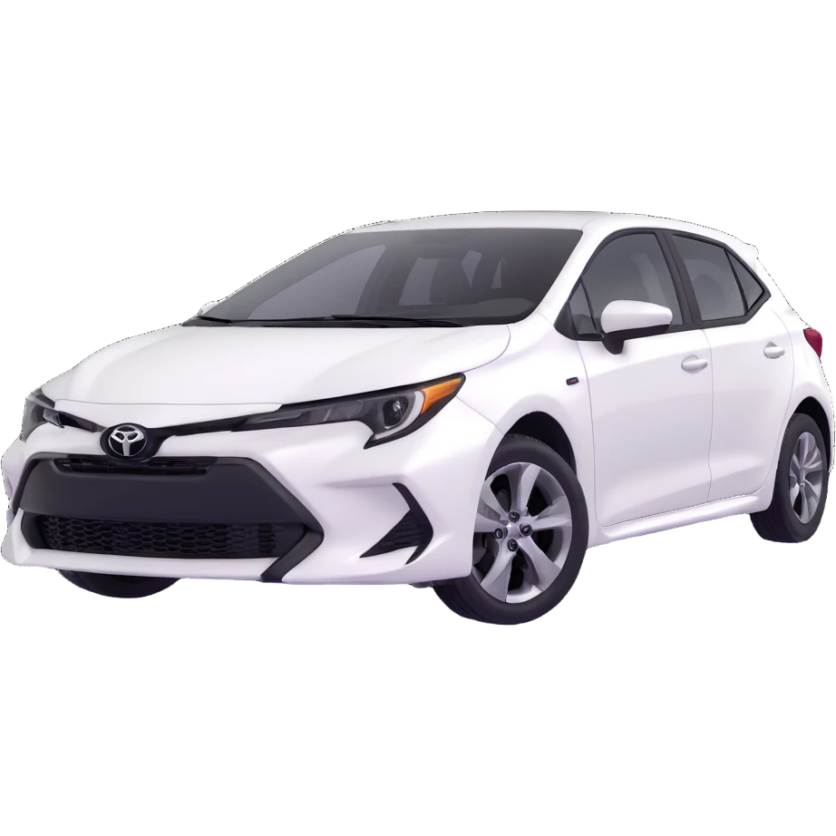 white Toyota Corolla 2016 hatchback emoji