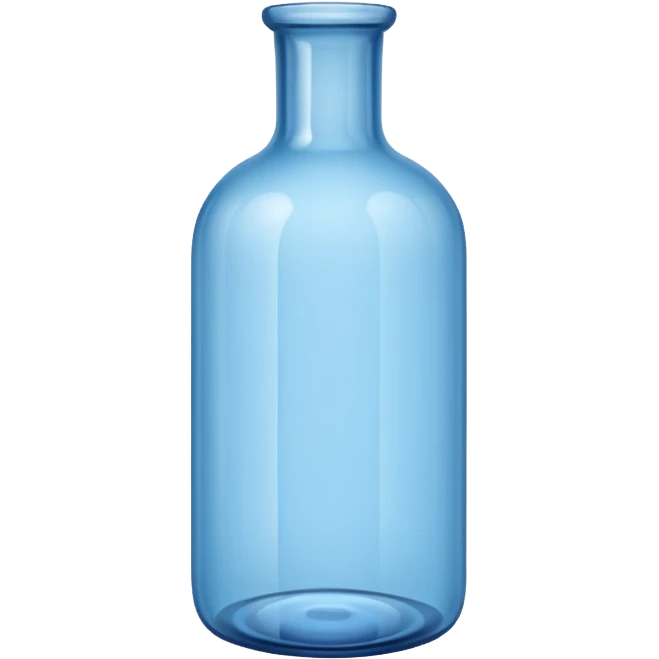 Glass Bottle Vase blue emoji