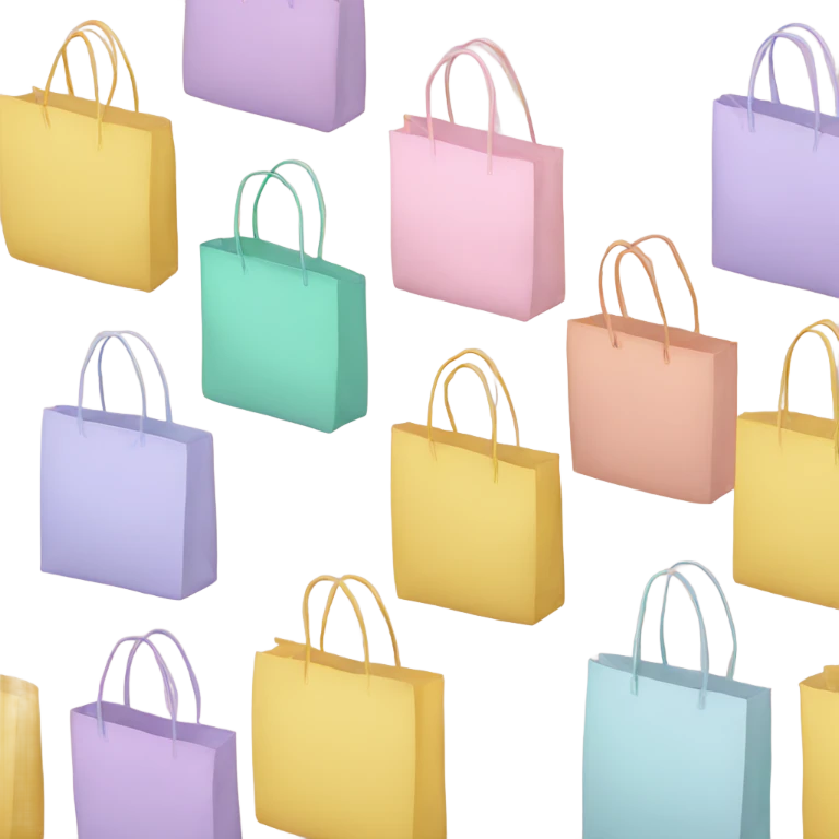 pastel shopping bags  emoji
