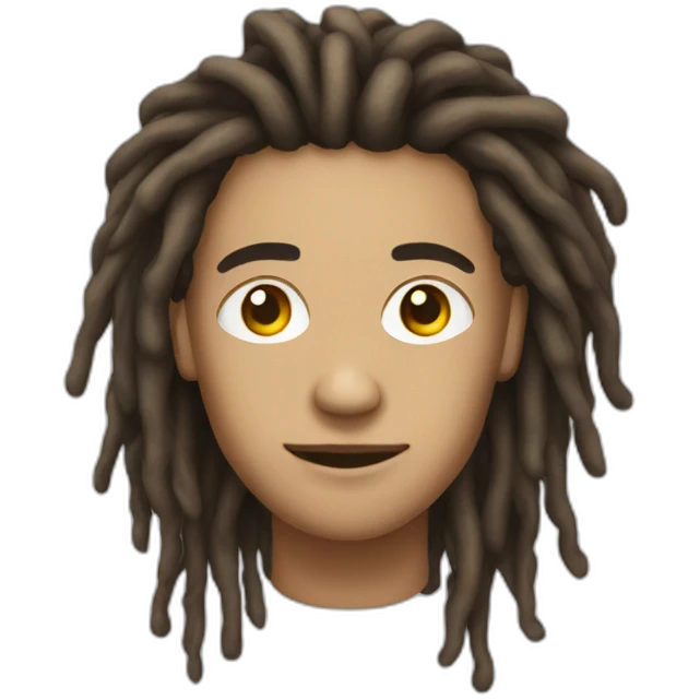 Light skin man dreadlock emoji