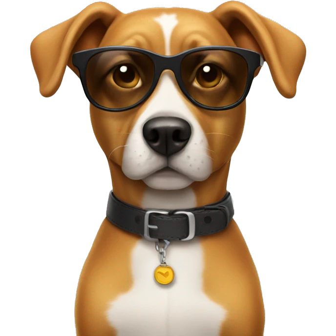 Dog wearing sunglasses emoji