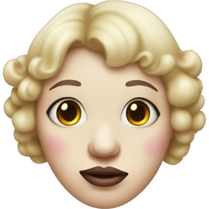Clown lady with pig nose and bangs emoji