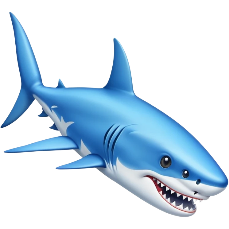 Tiburón con zapatos azules emoji