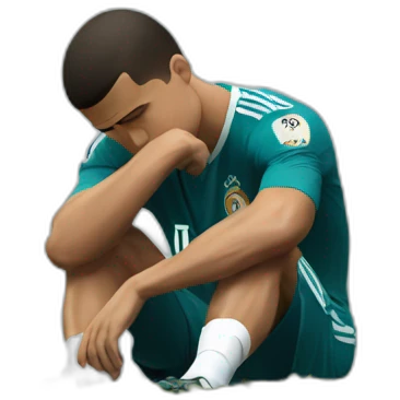 Ronaldo sitting depressed emoji