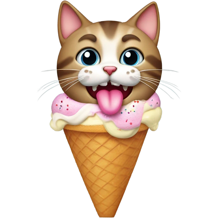 Cat eating ice cream  emoji