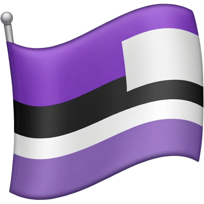 asexual pride flag waving emoji
