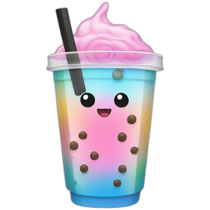 prismatic bubble tea emoji