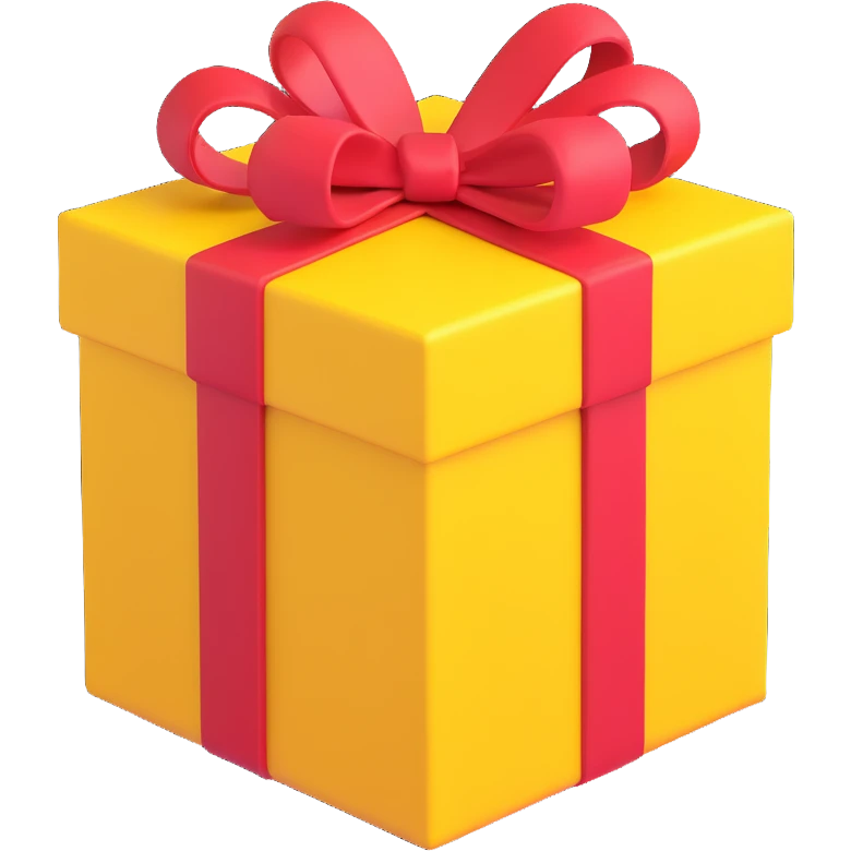 yellow giftbox emoji