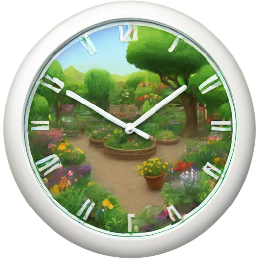 garden as clock emoji