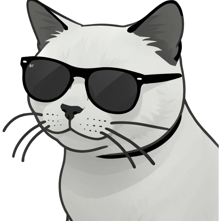 Cat with sunglasses emoji