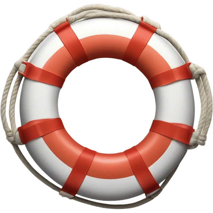 Red and white Life preserver  emoji