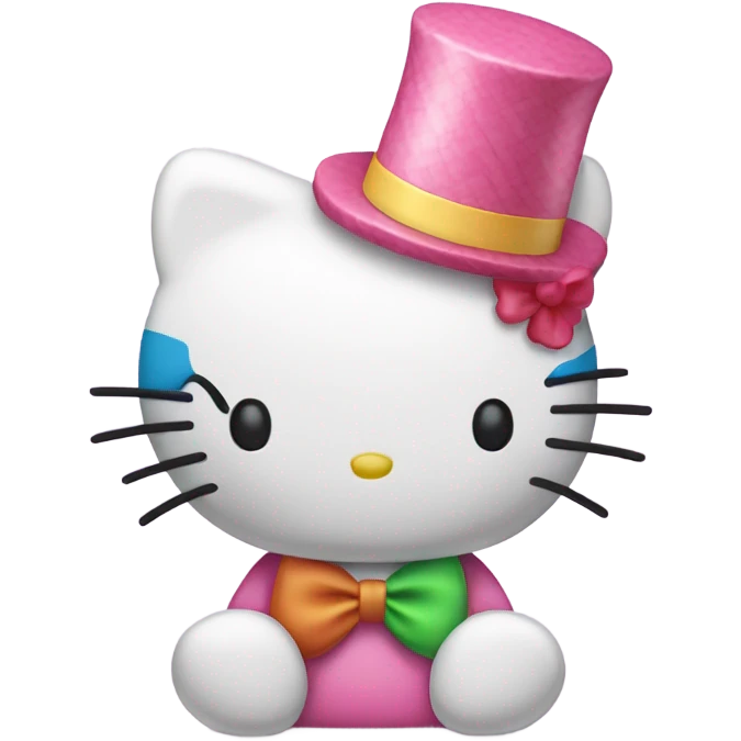 Hello kitty with birthday hat  emoji