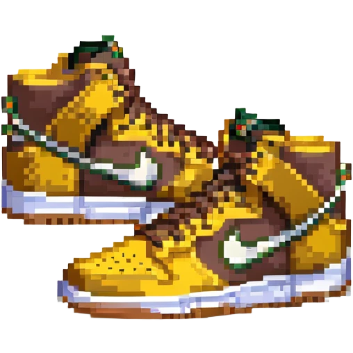Nike Dunk Curry sneakers, yellow-brown color scheme emoji