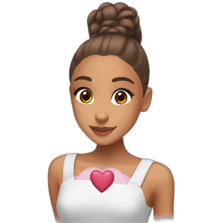 Ariana grande with heart emoji