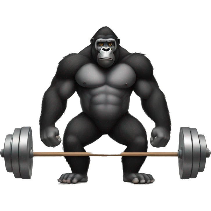 Gorilla inn the gym emoji