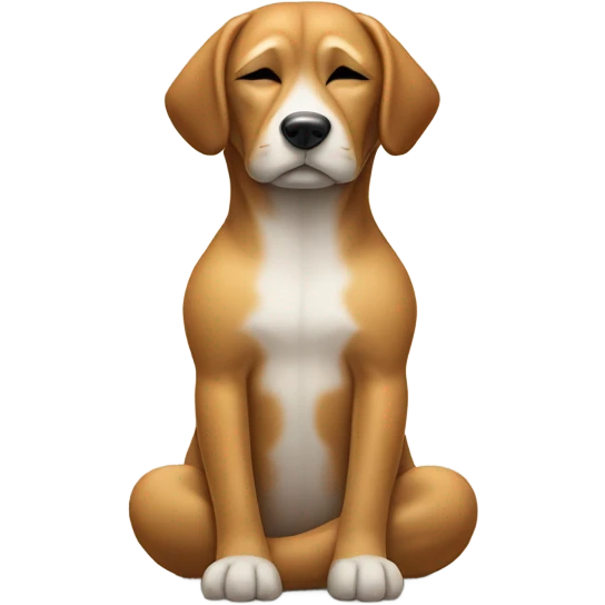 dog in meditation emoji