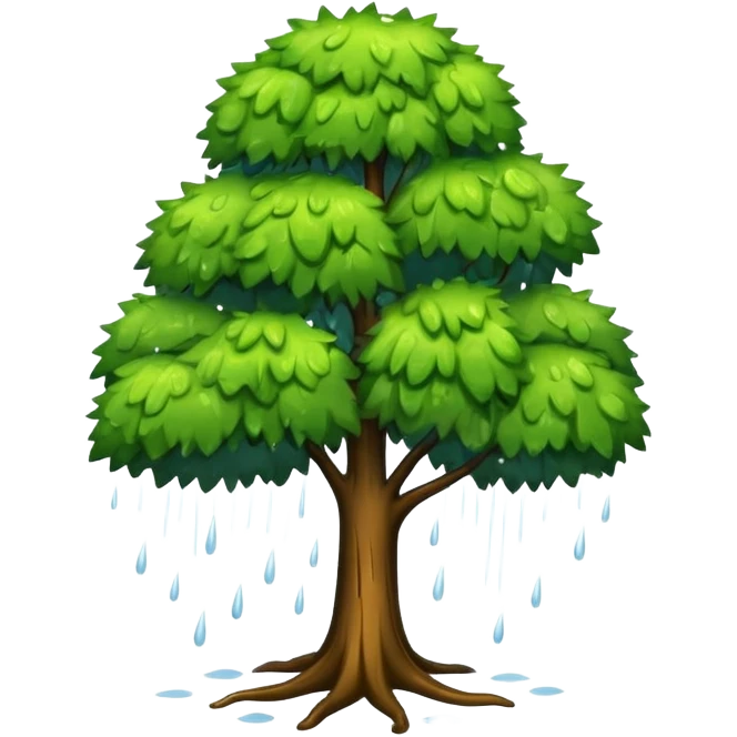 Bad weather + Rain + tree like IMG emoji create  emoji