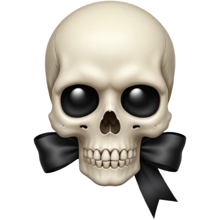 BLACK RIBBON SKULL emoji