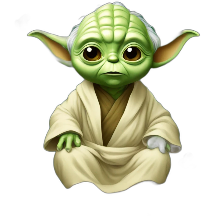 Yoda regarde film popcorn emoji