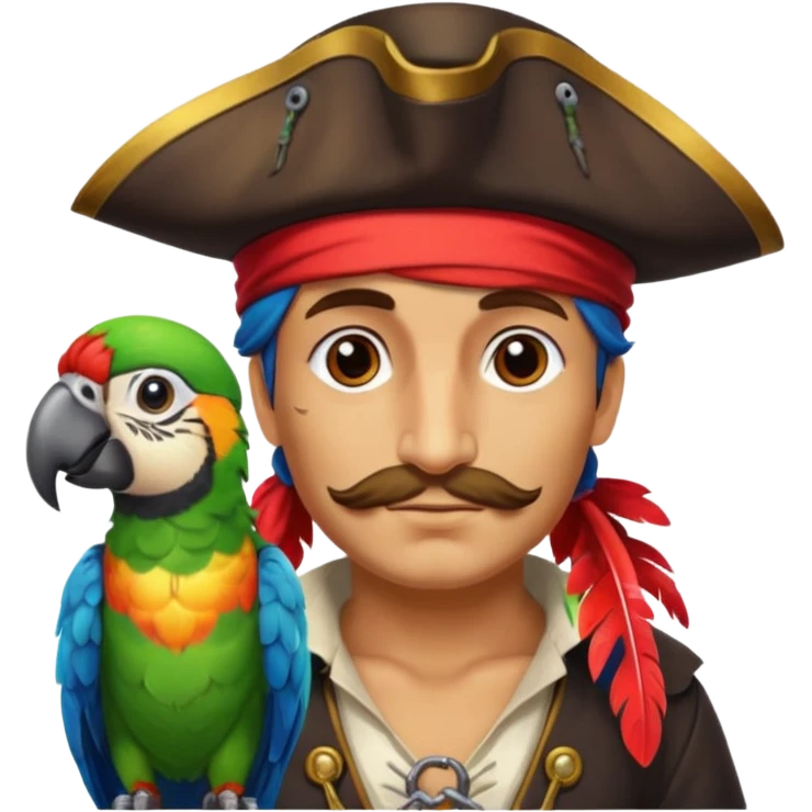 pirate and parrot emoji