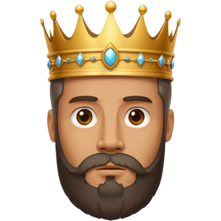 bearded  uncrowned king  emoji