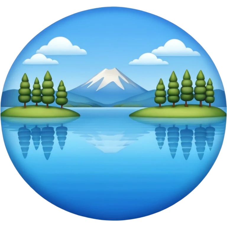 Emoji of lake in Apple style emoji