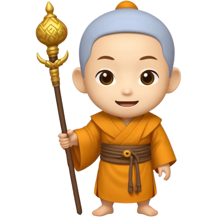 A small chibi-style monk character inspired by classic Journey-to-the-West aesthetics.

 emoji