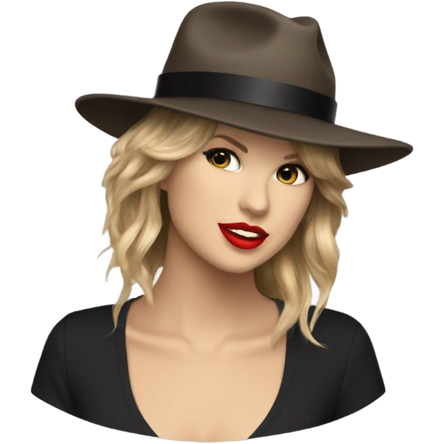 taylor swift with the 22 hat emoji