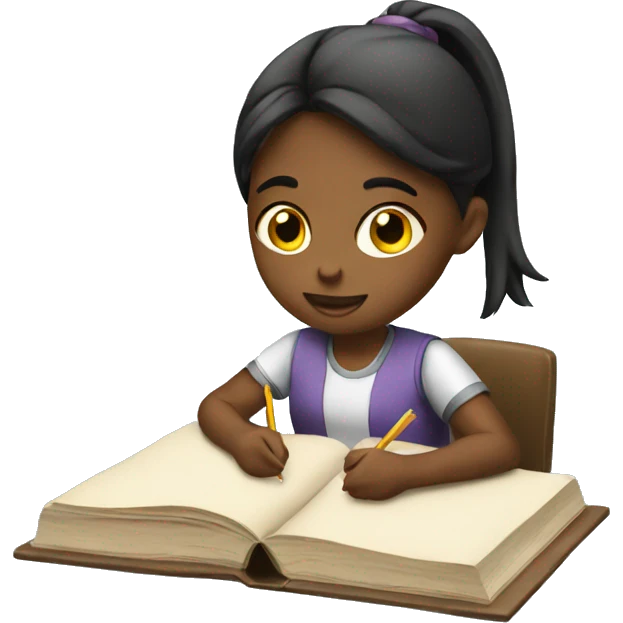 Girl studying emoji
