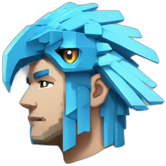 Minecraft Articuno Cyberpunk Head emoji