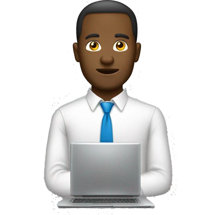 Peut tu me générer u homme blanc derriere un ordinateur  emoji