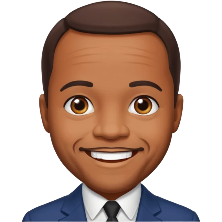 Berry Gordy with dark brown hair emoji