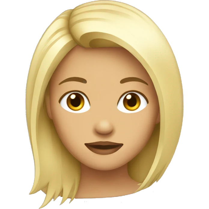 Girl with blonde wolfcut emoji