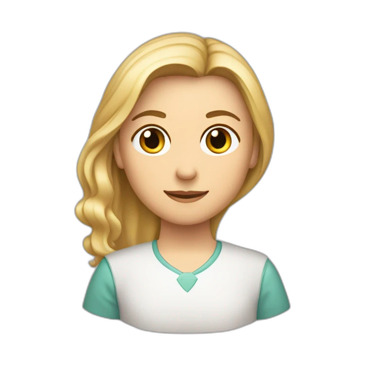 Familia caucasica, madre morena, padre rubio, hija rubia, hija rubia, hijo rubio emoji