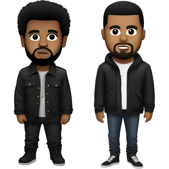 The weeknd and kanye west emoji