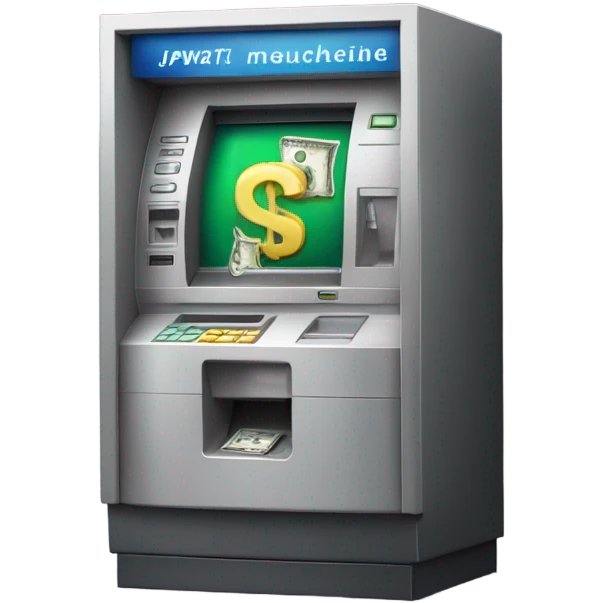 ATM machine dispensing cash emoji