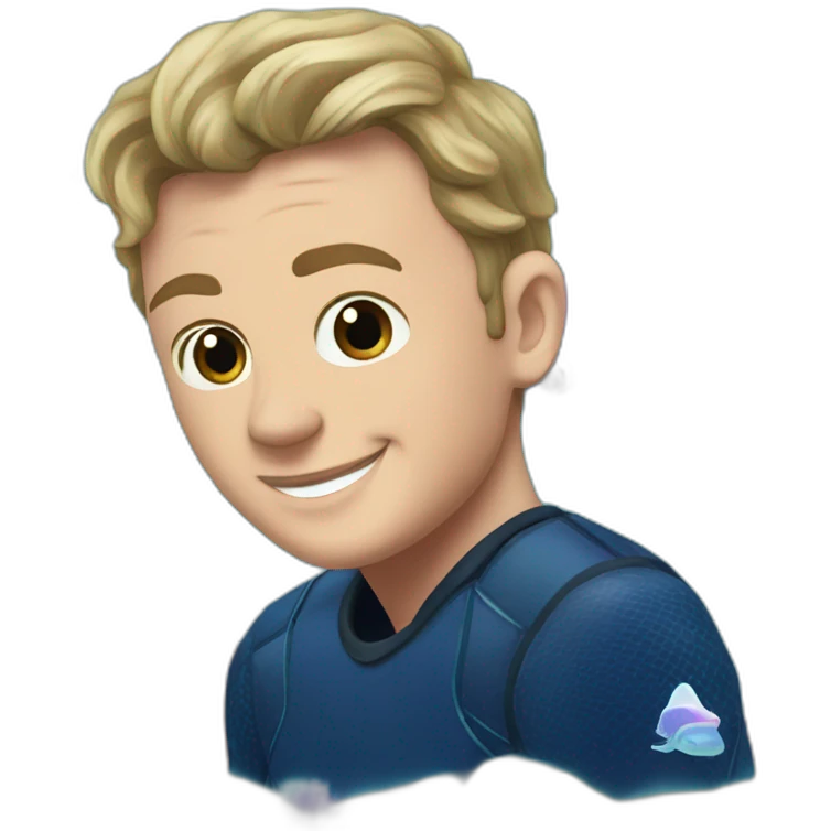 Jonathan Toews as rainbow fish inside an aquarium emoji