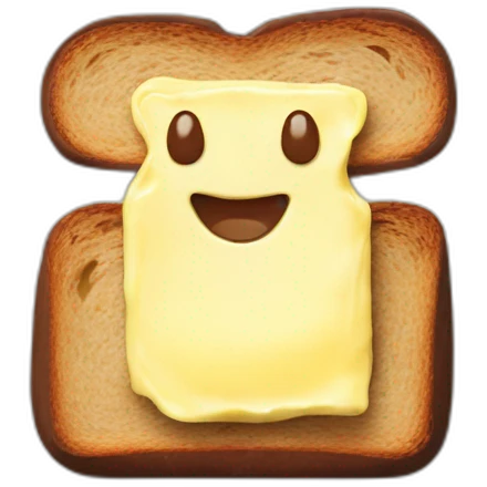 Nutella Brot mit Butter emoji