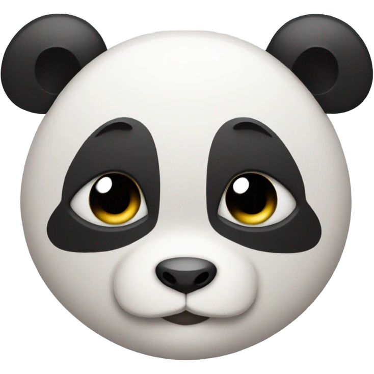 Blushing panda emoji