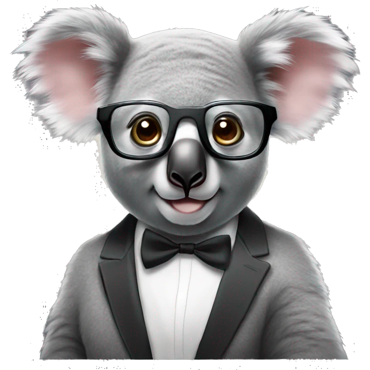 Koala bear wearing fancy glasses  emoji