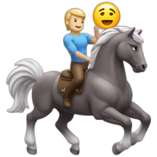 Muscle sur une licorne emoji