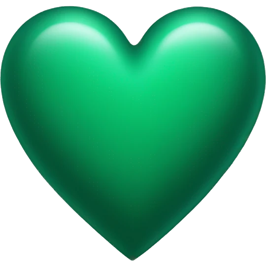 Deep green plain heart emoji emoji