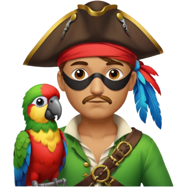 pirate and parrot emoji