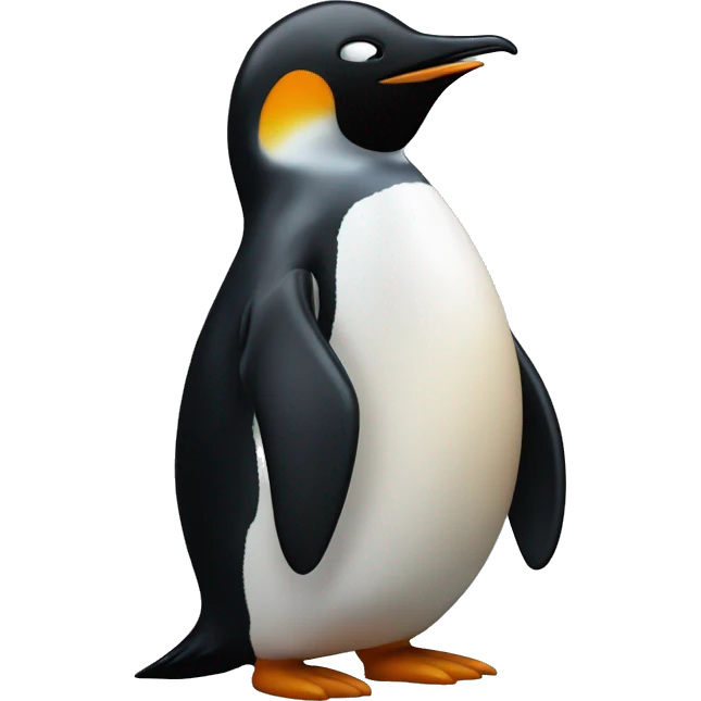 A penguin bursted emoji